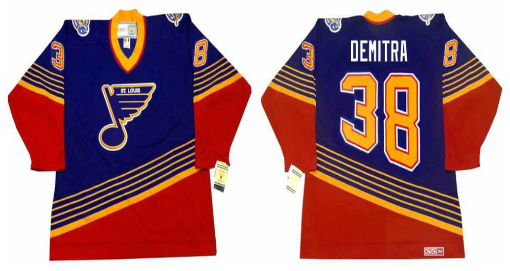 2019 Men St.Louis Blues 38 Demitra blue style 2 CCM NHL jerseys